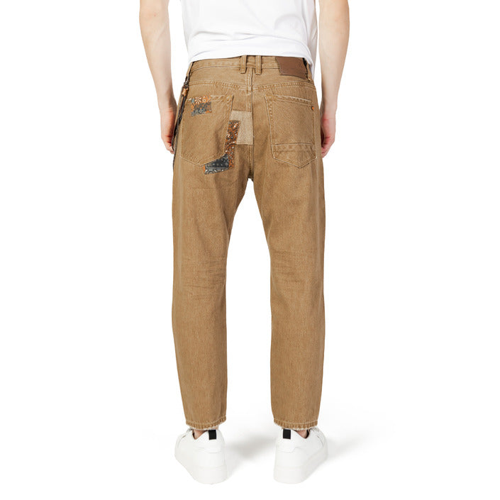 Men's Worn Out Beige Jeans by Gianni Lupo