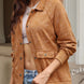 Snap Down Flap Pocket Long Sleeve Shacket