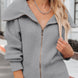 Zip Up Long Sleeve Cardigan