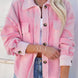 Exposed Seam Collared Neck Drop Shoulder Jacket