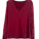 Full Size Lace Detail V-Neck Long Sleeve Blouse