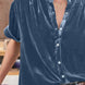 Ruched Round Neck Short Sleeve Shirt