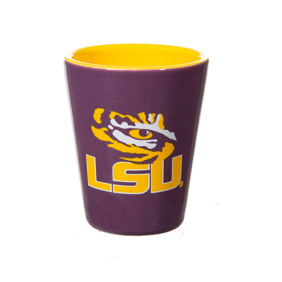 NCAA University of Louisiana State - Glass and Ceramic Shot Glass Set