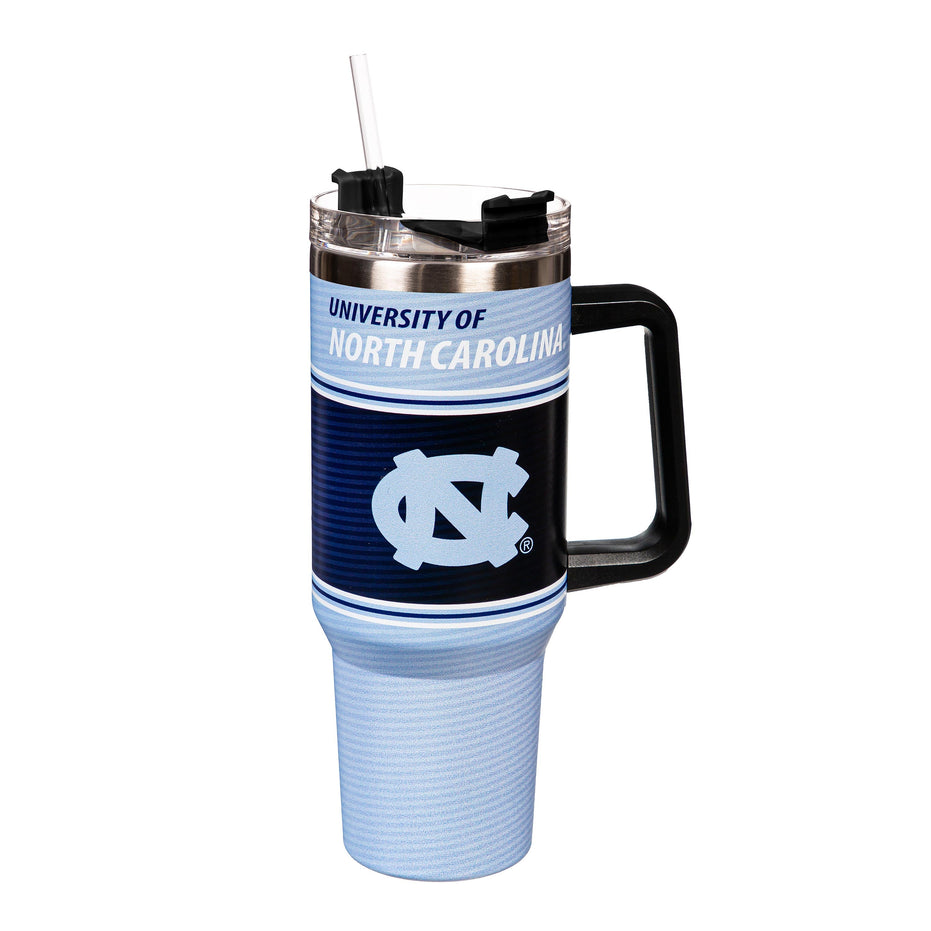 North Carolina Tar Heels  - 40oz Stainless Steel Canyon Cup W/ Straw