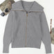 Zip Up Long Sleeve Cardigan