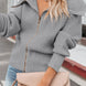 Zip Up Long Sleeve Cardigan