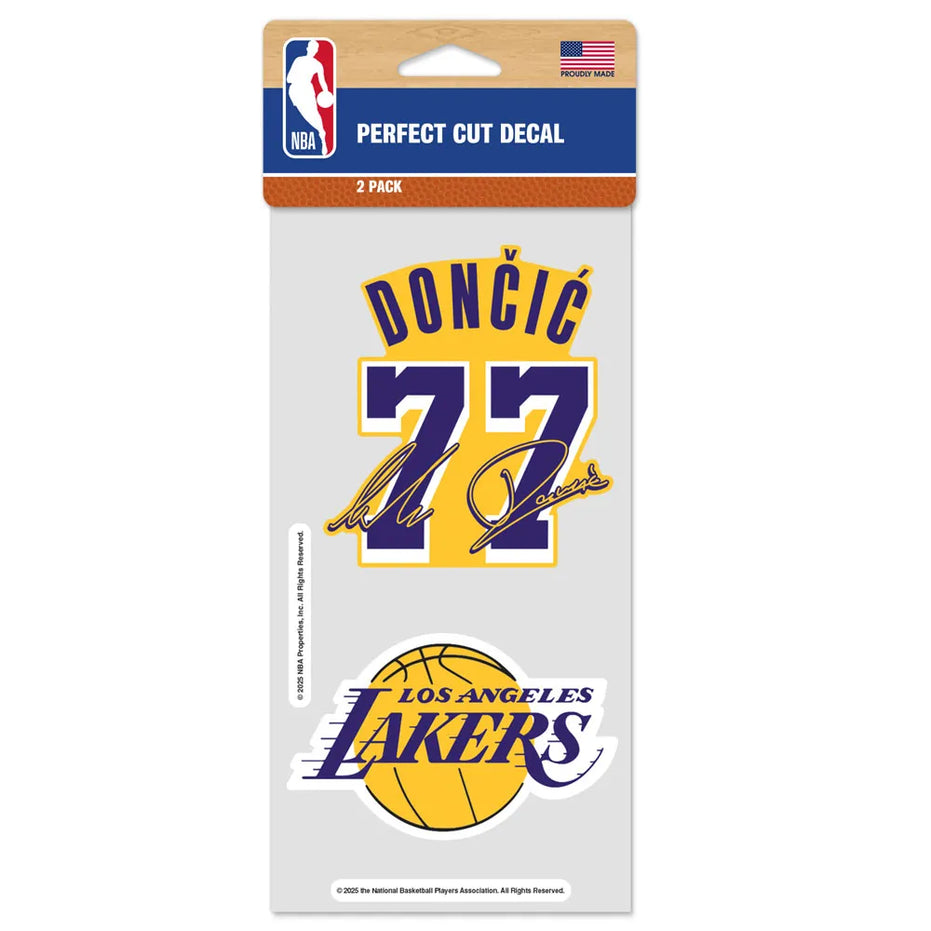 Los Angeles Lakers - Luka Doncic Set of Two Die Cut 4" X 4" Decal
