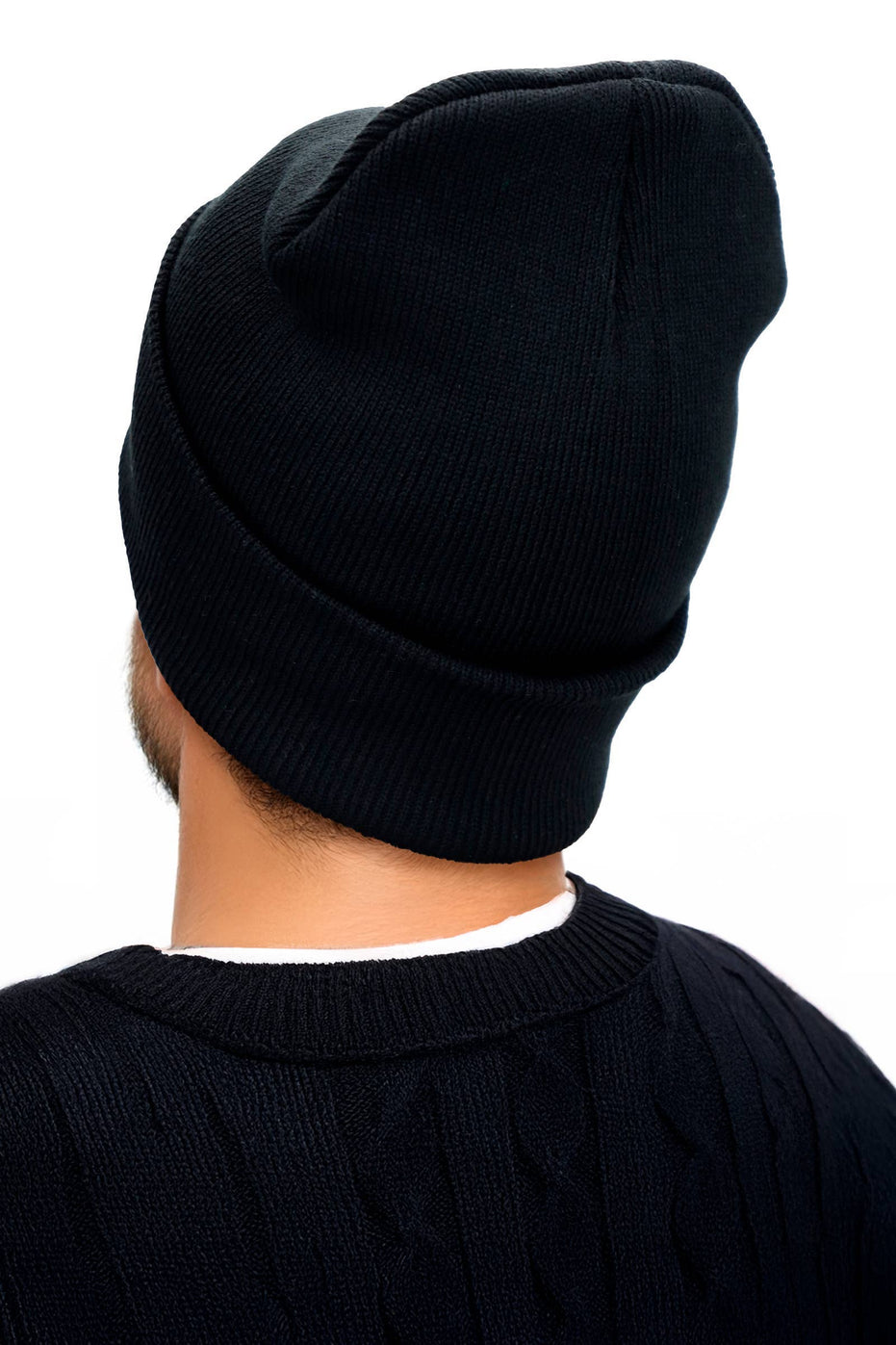 Adults Classic Solid Acrylic Cuffed Beanie