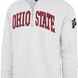 Ohio State Buckeyes - Mens White Striker Qtr Zip Fashion Pullover Long Sleeve