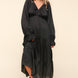 Haptics Flounce Sleeve Tiered Midi Dress with Pockets