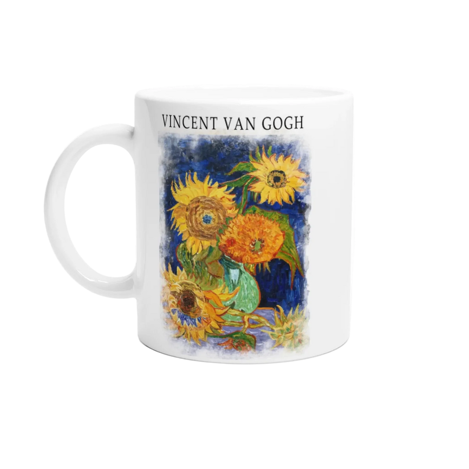 Van Gogh Five Sunflowers 1888, Artwork Mug