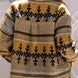 Pocketed Geometric Collared Neck Jacket