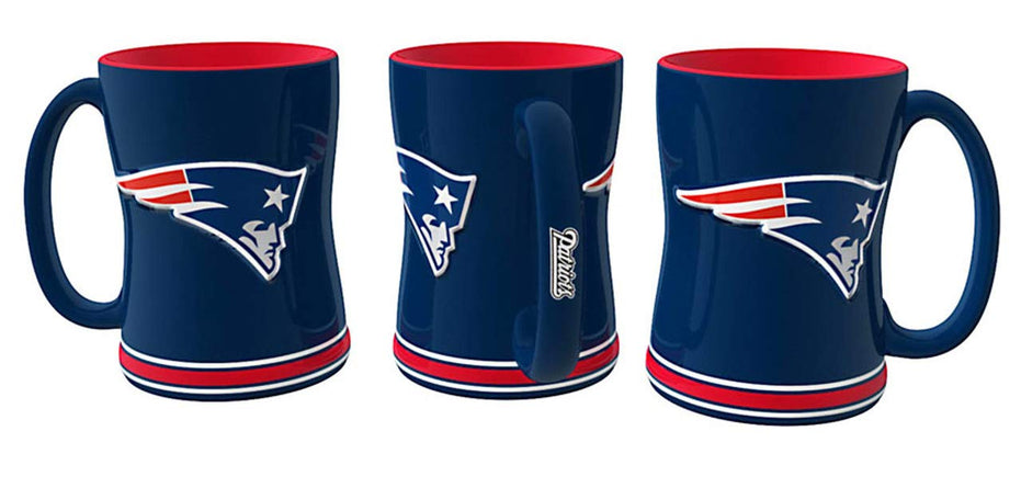New England Patriots - NFL Boelter Brands Sculpted Coffee Mugs