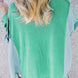 Patchwork Color Block Round Neck Long Sleeve Top