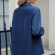 Solid Color Collared Neck Long Sleeve Shirt