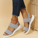 Rubber Open Toe Low Heel Sandals