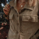 Textured Pocketed Collared Neck Long Sleeve Shacket