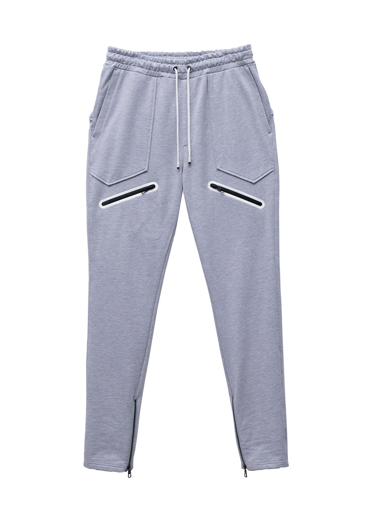 Men's  Zipper Pocket French Terry Sweatpants in Heather Grey by Shop at Konus