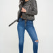 Coalition LA Zip Up Biker Jacket with Belt