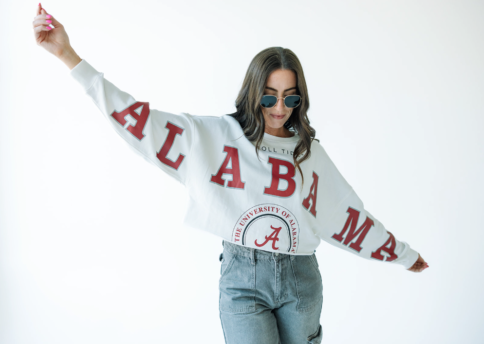 Alabama Crimson Tide - Phipps Split Cropped Long Sleeve