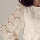 Flower Jacquard Flounce Sleeve Blouse