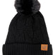 Coil Chevron Knitted Fleece Lined Beanie
