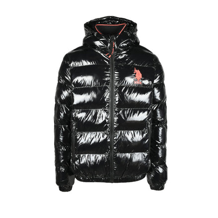 Men's Black Raven Puffer Turtleneck Jacket by U.S. Polo Assn.