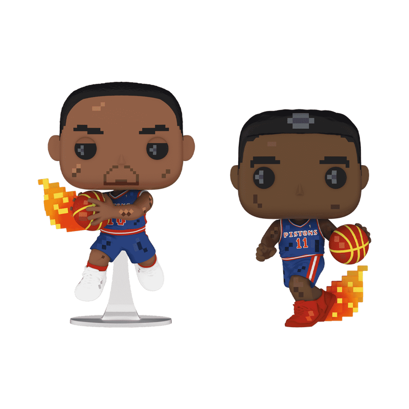 Funko POP! NBA: 8-Bit - Pistons Dennis Rodman & Isiah Thomas 2-Pack Vinyl Figure