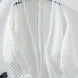 Openwork Open Front Long Sleeve Cardigan