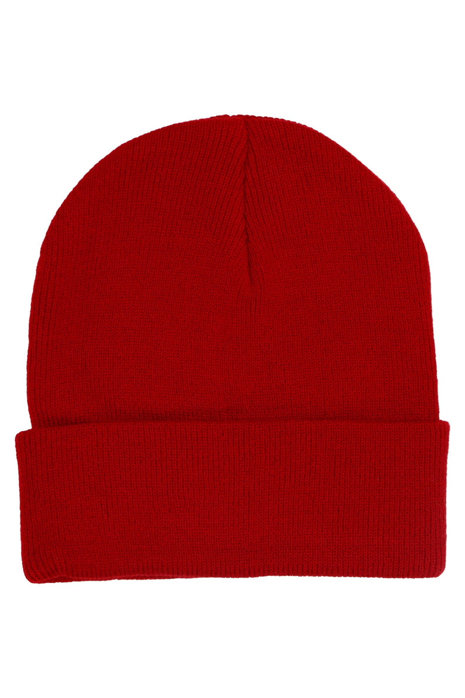 Adults Classic Solid Acrylic Cuffed Beanie