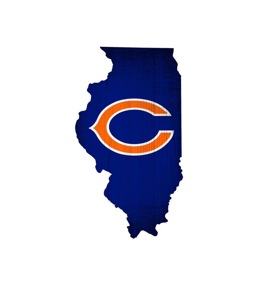 Chicago Bears - State Team Color Logo Sign