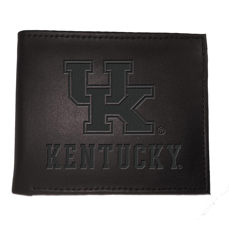 Kentucky Wildcats - NCAA Unviersity of Kentucky Leather Black Bifold Wallet