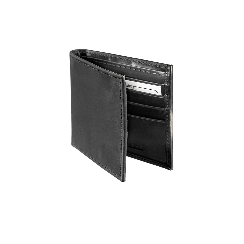 Green Bay Packers - Black Leather Bifold Wallet