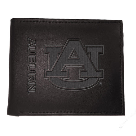 Auburn Tigers - Black Leather Bifold Wallet