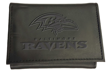 Baltimore Ravens - Black Leather Trifold Wallet