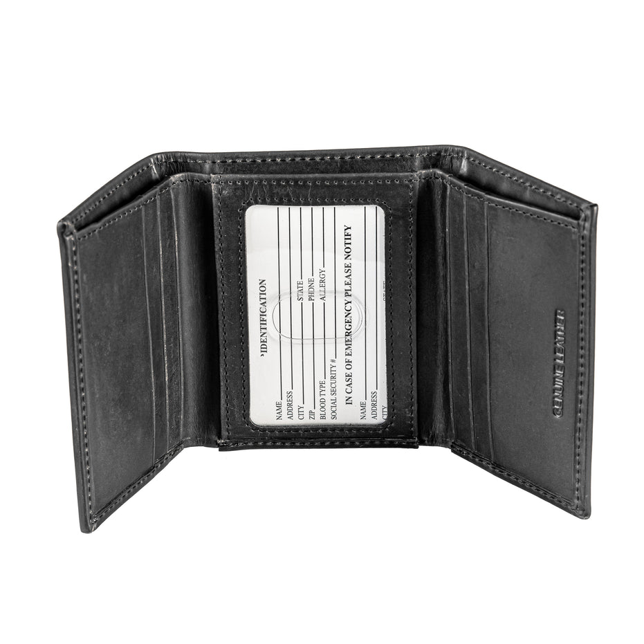 New Orleans Saints - Hybrid Black Trifold Wallet