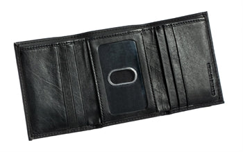 Auburn Tigers - NCAA Black Leather Trifold Wallet