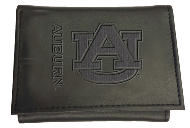 Auburn Tigers - NCAA Black Leather Trifold Wallet