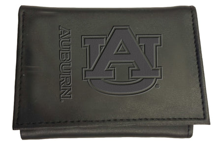 Auburn Tigers - NCAA Black Leather Trifold Wallet
