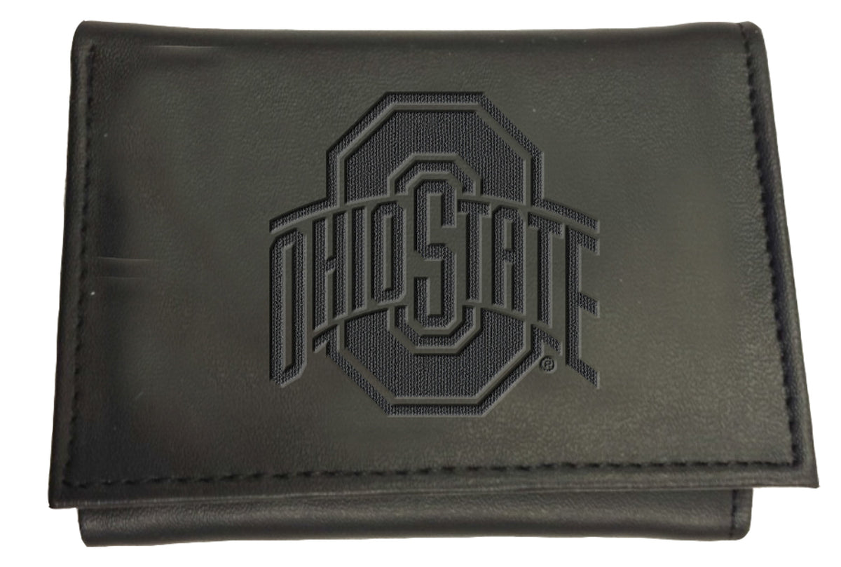 Ohio State Buckeyes - NCAA Leather Black Trifold Wallet
