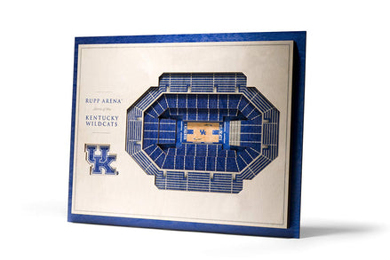 Kentucky Wildcats - Rupp Arena Memorial StadiumView 3D Wall Art Standard Version