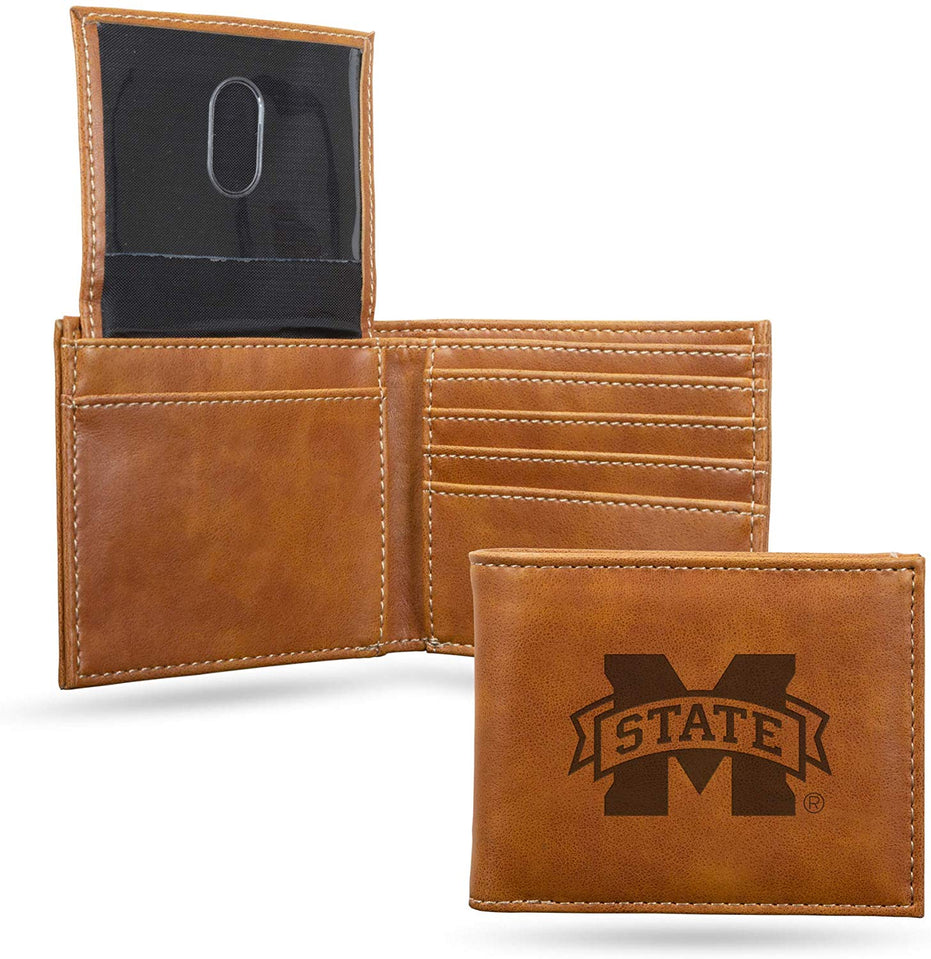 Mississippi State Bulldogs - Laser Engraved Billfold Wallet