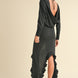 Mable Backless Asymmetric Ruffle Hem Dress