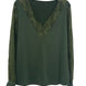 Full Size Lace Detail V-Neck Long Sleeve Blouse