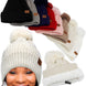 Coil Chevron Knitted Fleece Lined Beanie