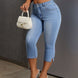 Side Slit Skinny Jeans with Pockets