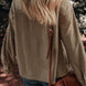 Textured Pocketed Collared Neck Long Sleeve Shacket