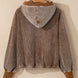 Drawstring Half Zip Long Sleeve Hoodie