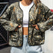 Perfee Printed Open Front Long Sleeve Jacket