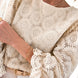 Flower Jacquard Flounce Sleeve Blouse